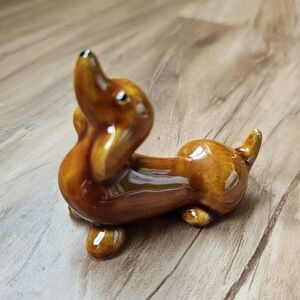 Ceramic German Dachshund Figurine - Brown